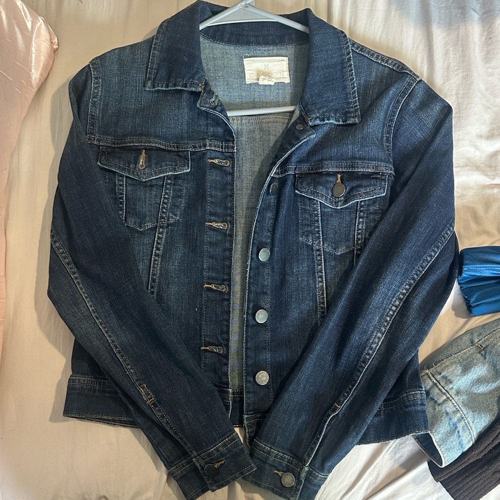 Caslon Dark Blue Jean Jacket